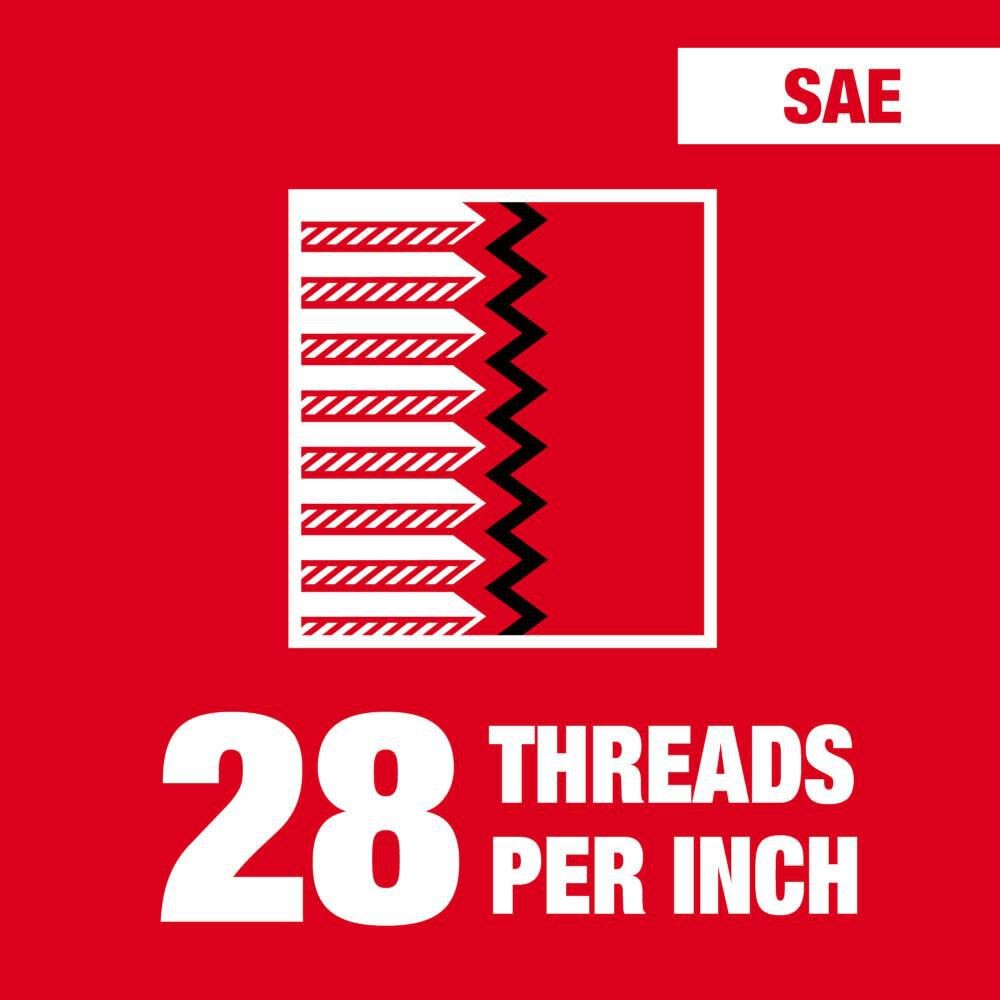 Milwaukee 1/4 in -28 NF Straight Flute Plug Tap & #3 Drill Bit - 49-57-5538