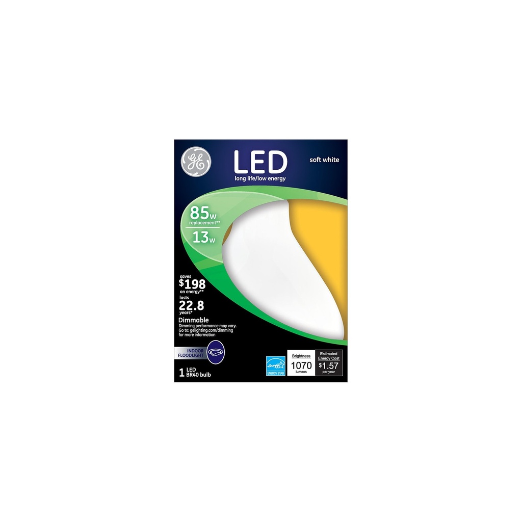 GE 13W Sw Br40 Fld Bulb