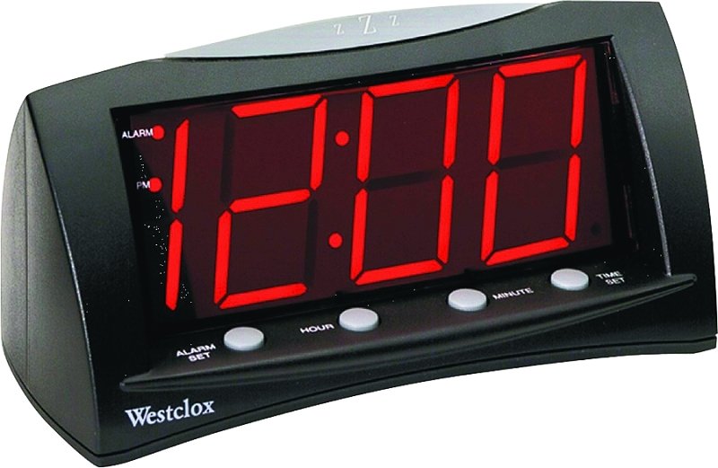 CLOCK ALARM LCD LG DSPLY RED  