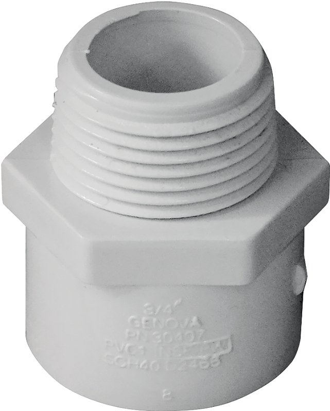436007BCPVCMALEADAPTER3/4"
