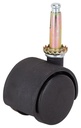 CASTER 2-WHEEL STEM 1-5/8 BLK 