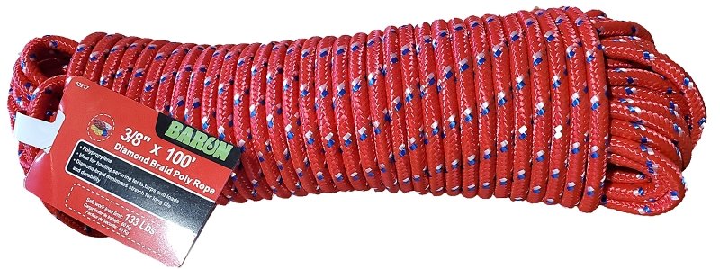 ROPE POLY DMND BRD 3/8INX100FT