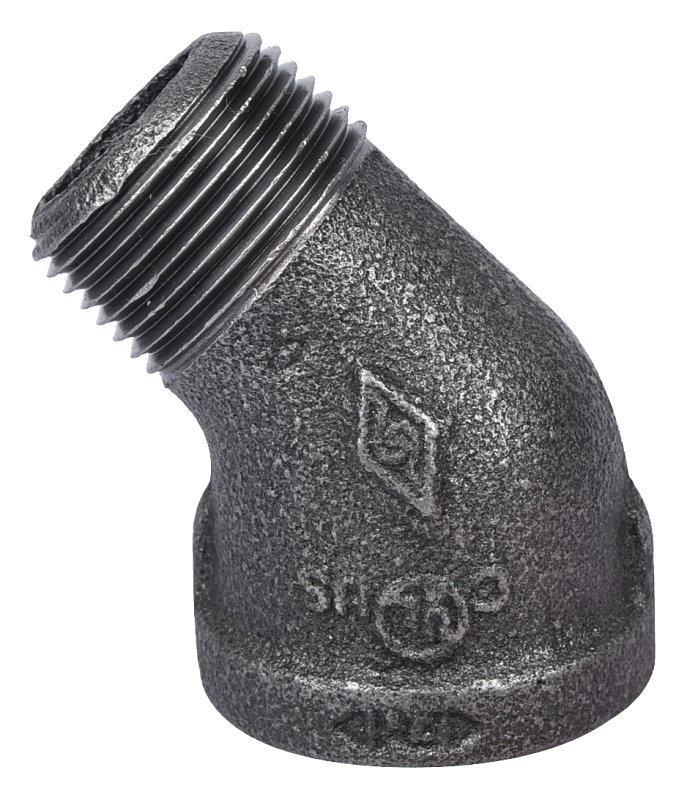 ELBOW 45 DEG STREET BLACK 3/4 