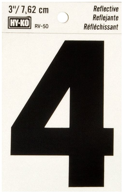 RV-50/4 RV VINYL NUMBER 4 3IN 