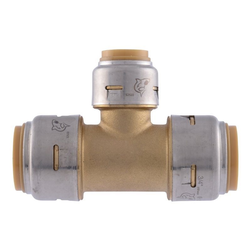 TEE BRASS 3/4 X 3/4 X 1/2IN   