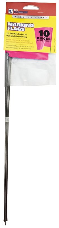 STAKE FLAG PINK 15IN          