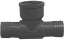 Boshart UPVCFRT-121205 Combination Reducing Pipe Tee, 1-1/4 x 1/2 in, Insert x FIP, Polyethylene, Black
   
