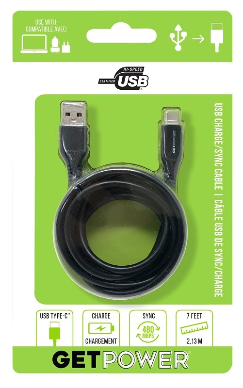 CABLE USB TYPE-C CHRG/SYNC 7FT