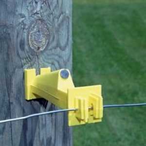 INSULATOR POST WOOD YELLOW 5IN