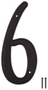 HOUSE NUMBER 6 BLACK 4IN      