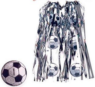 [665918] CK-1358 STREAMERS W/SIL STREAMERS AND SOCCER BALLS