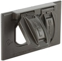 1G BRNZ HORIZ DUPLEX COVER    