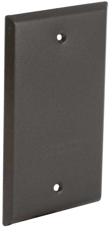1GANG WP BRONZE BLANK COVER   