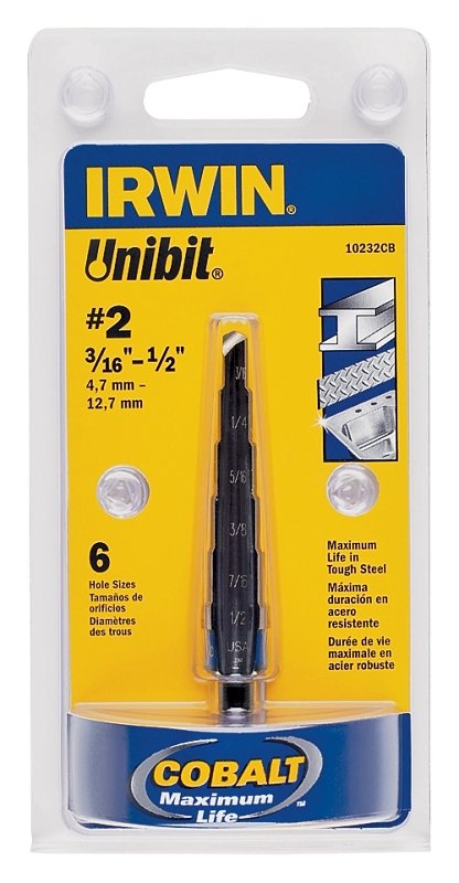 3/16" - 1/2" STEP DRILL BIT   