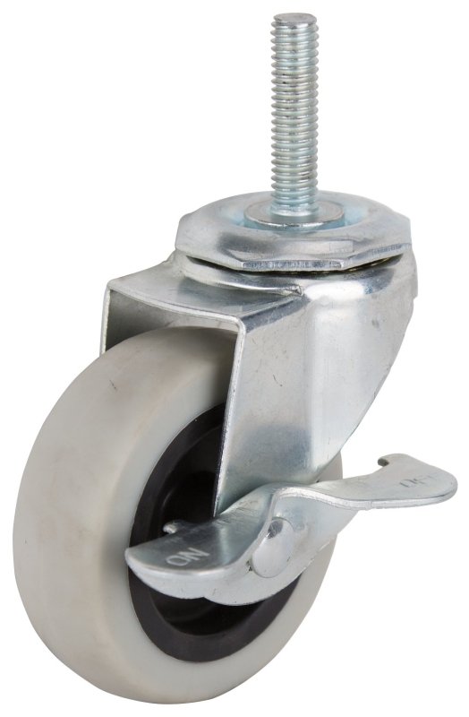 3IN TPR STEM CASTER W/BRAKE   