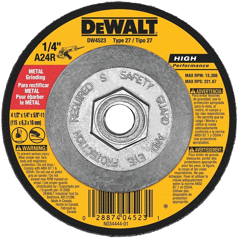 4-1/2X1/4 METAL CUTTING WHEEL 
