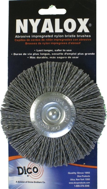 4"GRY CRS NYALOX MOUNTED WHEEL