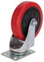 5IN SWIVEL PLATE PU CASTER    