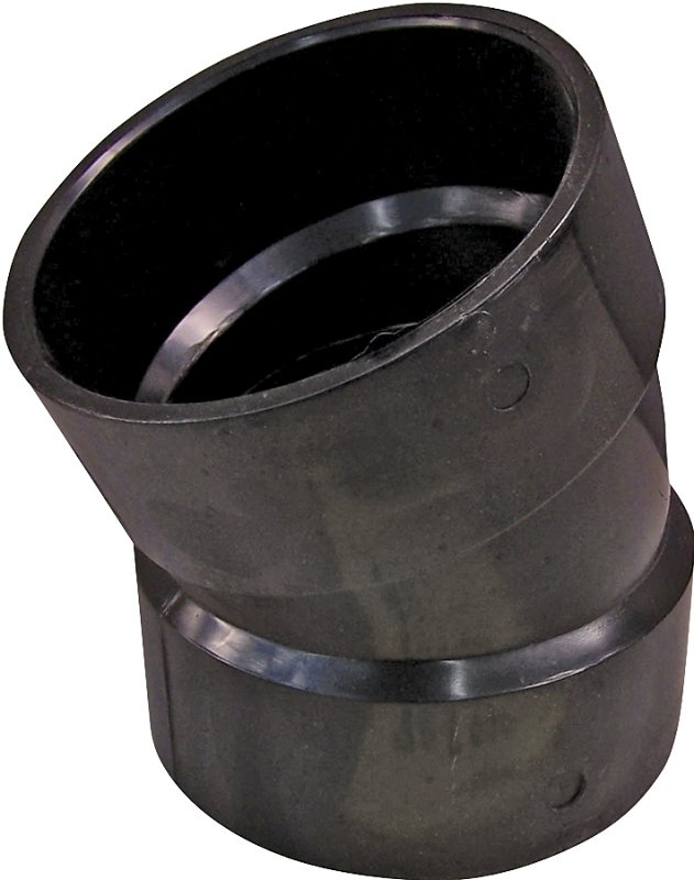 ABS-DWV ELBOW 22-1/2DEG 4IN   