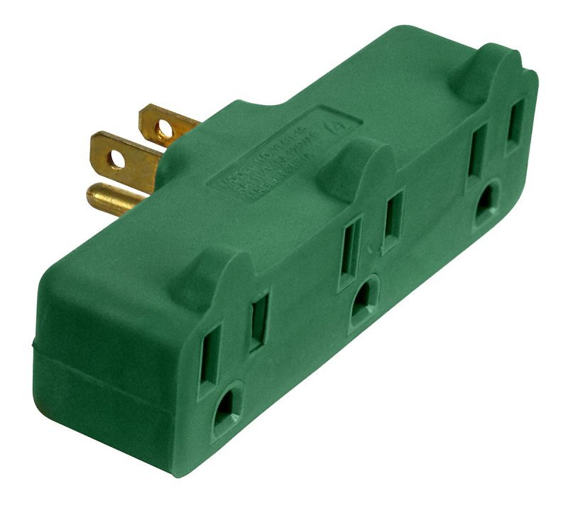 ADAPTER 3 OUTLET GREEN        