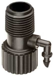 ADAPTER RISER F/DRIP BLK 0.5IN