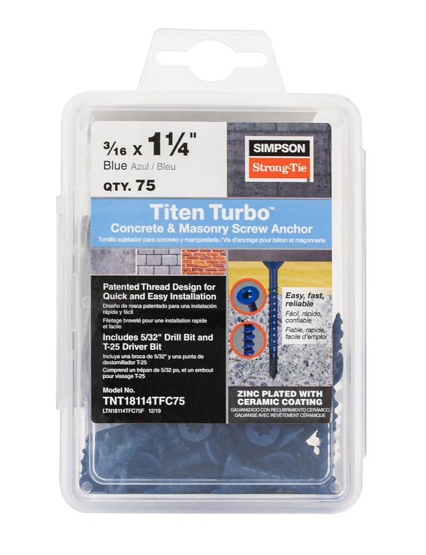 ANCHOR SCRW C&M FLT 3/16X1-1/4
