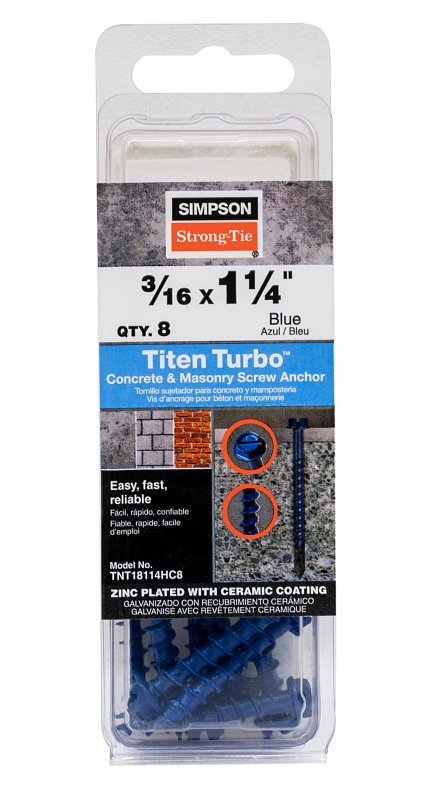 ANCHOR SCRW C&M HEX 3/16X1-1/4