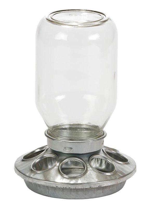 BABY CHICK FEEDER MASON JAR   