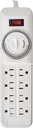 BAR PWR 8-OUTLET WHT          