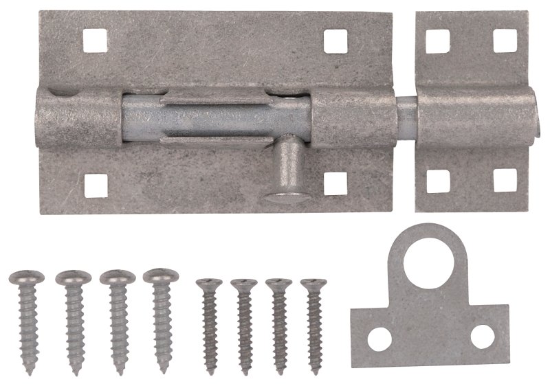 BARREL BOLT LOCK HD 6IN GALV  