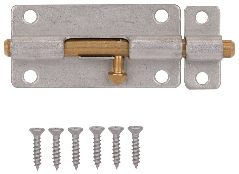 BARREL BOLT STEEL 4IN GALV    