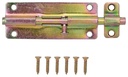 BARREL BOLT STL 5IN SAT BRASS 