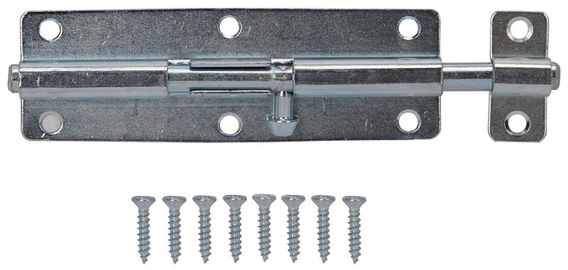 BARREL BOLT STL 6IN ZINC PLATE
