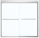 BATH DOOR CLR/CHM 55-59X57IN  