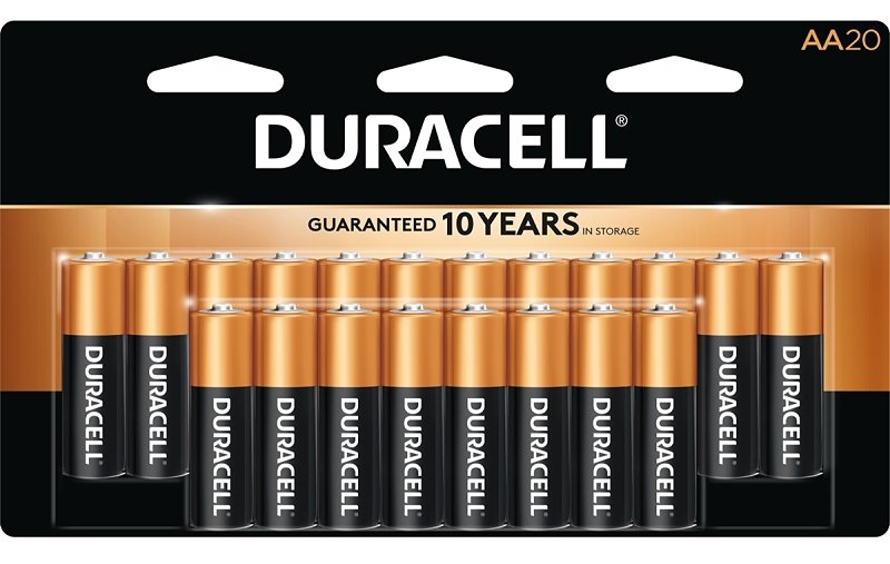 BATTERIES COP/BLK ALKALINE AA 