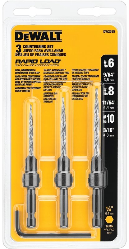 BIT COUNTERSINK RAPIDLOAD 3PC 