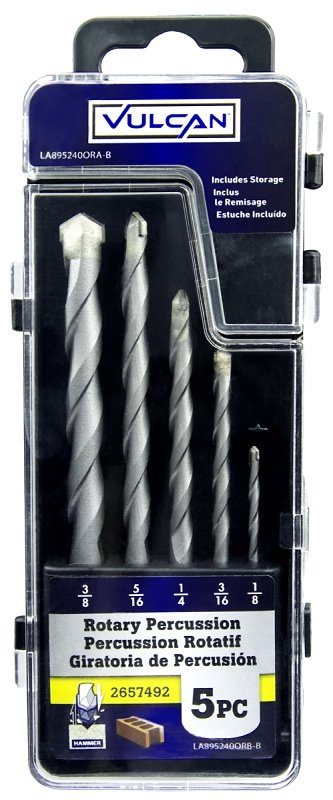BIT DRILL PERC 5PC 1/8 - 3/8IN