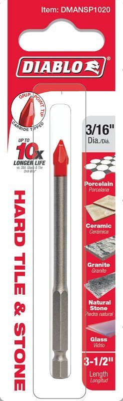 BIT DRILL TILE & STONE 3/16IN 