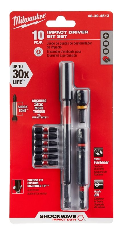 BIT IMPCT SCREWDRIVER KIT 10PC