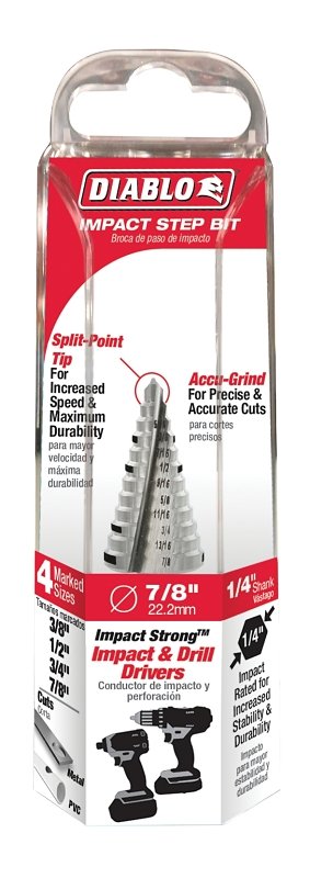 BIT STEP DRILL 12 STEP 7/8IN  