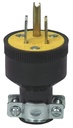 BLACK STRAIGHT 3WIRE PLUG     