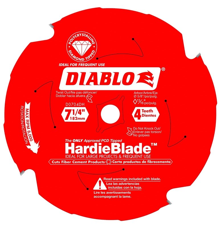 BLADE FIBERCEMENT 7-1/4X4TOOTH