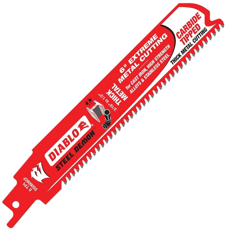 BLADE RECIP CARBIDE 6IN 8TPI  