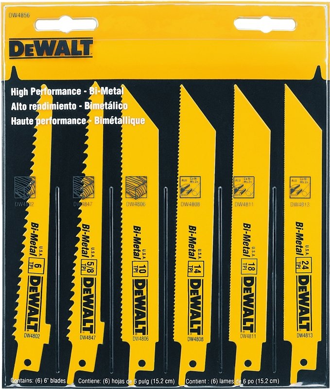 BLADE RECIP SAW ASSORTED 6PC  