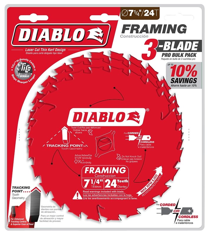 BLADE SAW FRAMING 24T 7-1/4IN 