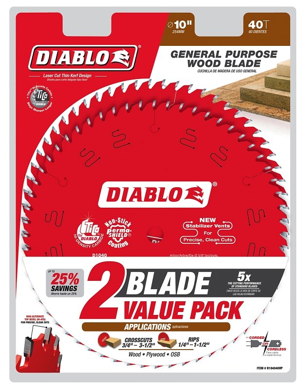 BLADE SAW GEN PURPOSE 40T 10IN