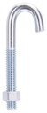 BOLT J-HOOK 3/8X3-3/4IN ZINC  