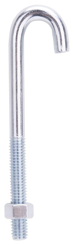 BOLT J-HOOK 3/8X5IN ZINC      
