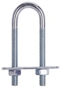 BOLT U STEEL 1/4X3/4X2.5 ZN   
