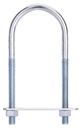 BOLT U STEEL 5/16X2X4-5/8 ZINC